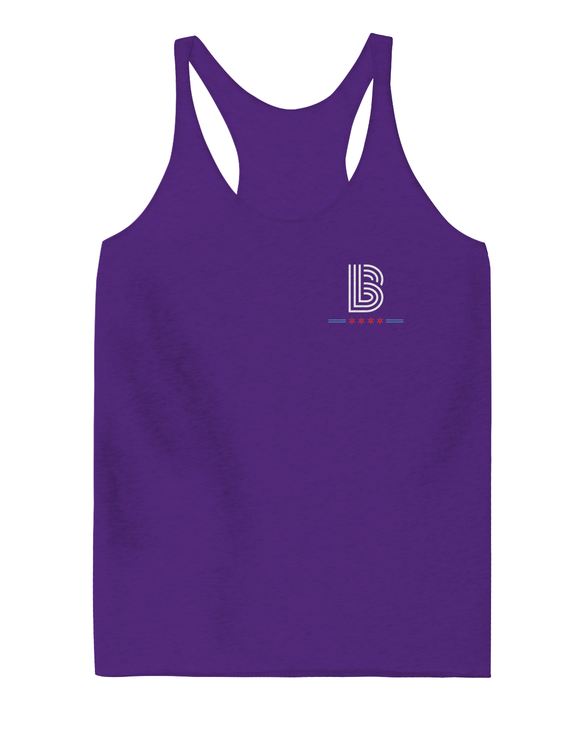 BBBS Chicago Flag Ladies Racerback